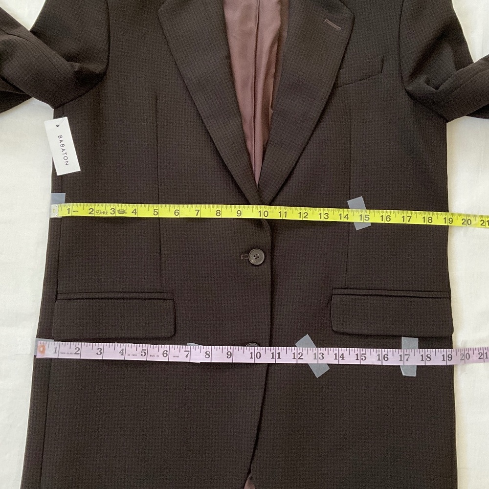 NWT ARITZIA Babaton New Agency Millie Blazer Brown Black XS - Picture 8 of 14